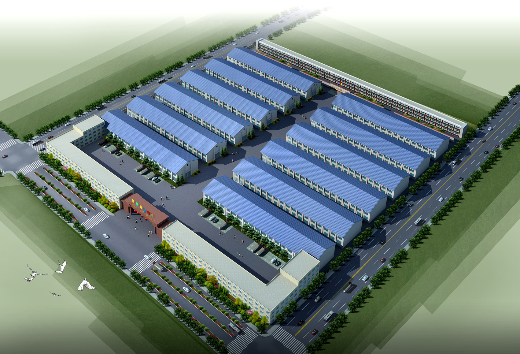 郑州企鹅粮油机械有限公司鸟瞰图